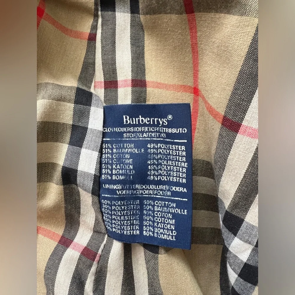 Vintage Burberry Long Kensington Heritage Trench Coat Wool Liner Men’s 42 Long - Picture 10 of 11